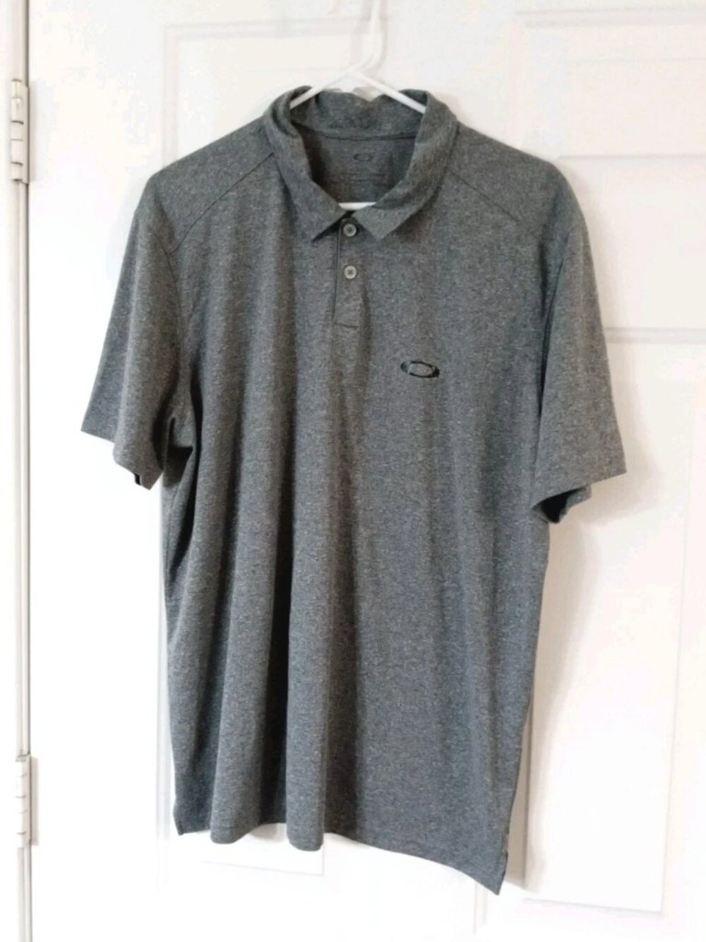Oakley Golf Polo Mens XL Heather Gray Lightweight Short Sleeve Shirt